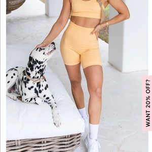 Sarah’s Day X White Fox Boutique Boardwalk Seamless Bike Shorts Mango M